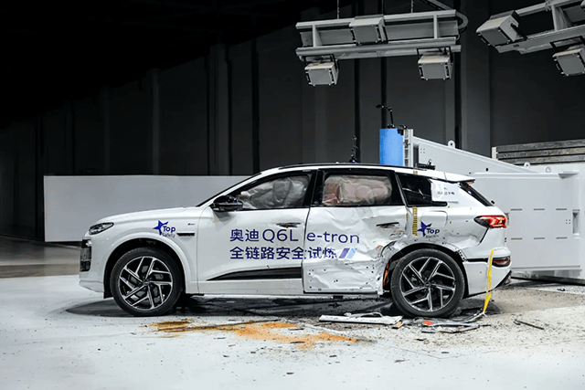 一汽奧迪Q6L e-tron的連環(huán)碰撞測(cè)試“含金量”有點(diǎn)高